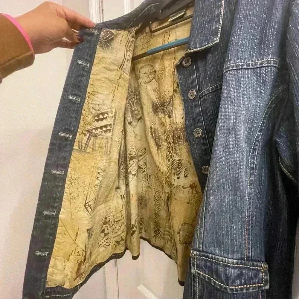 Chico’s Lined Denim Jacket - Picture 9 of 11